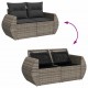 Sonata H Градински Софа Комплект с възглавница 8 pcs Сив 80 x 80 x 71 cm