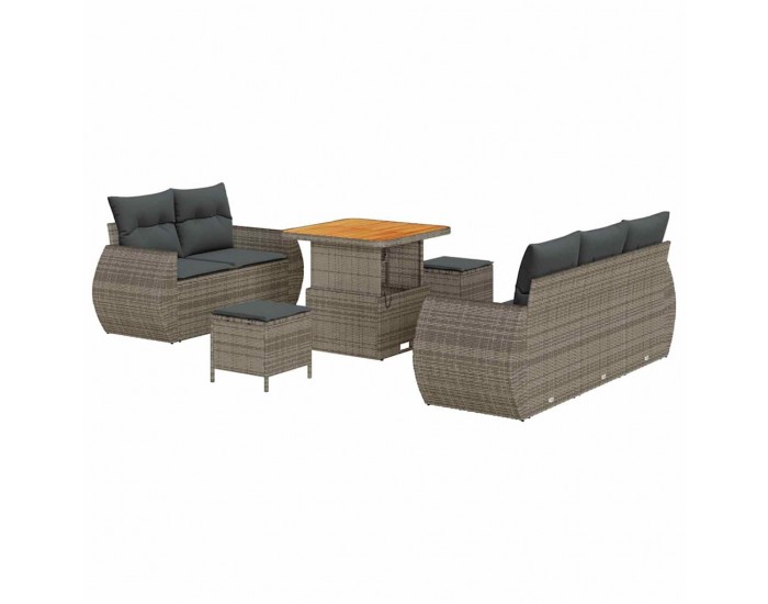 Sonata H Градински Софа Комплект с възглавница 8 pcs Сив 80 x 80 x 71 cm