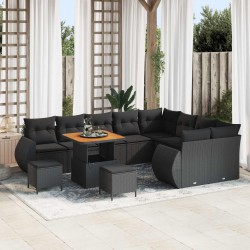 Sonata H Градински Софа Комплект 12 pcs Черно 80 x 80 x 71 cm - Canapele și bănci de grădină