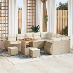 Sonata H Градински Софа Комплект 12 pcs бежово и кремаво 80 x 80 x 71 cm - Canapele și bănci de grădină