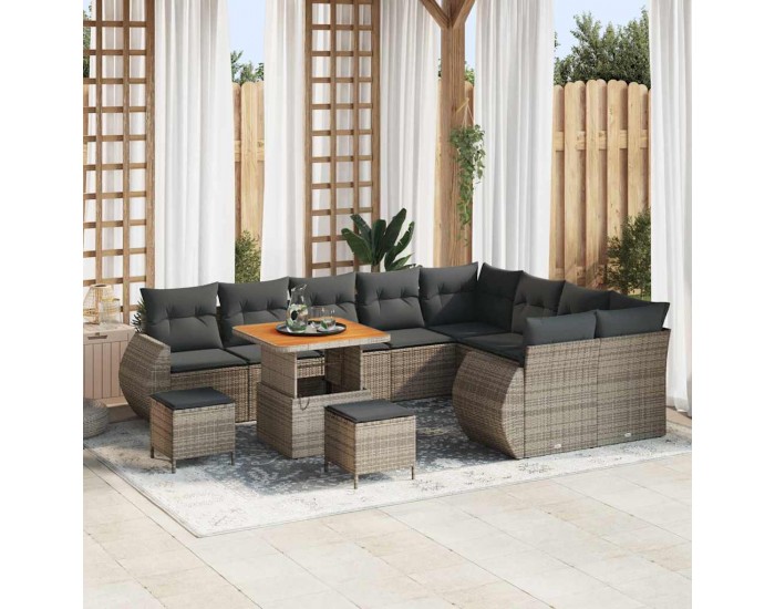 Sonata H Градински Софа Комплект 12 pcs Сив 80 x 80 x 71 cm