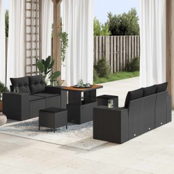 Sonata H Градински Софа Комплект 8 pcs Черно 90 x 55 x 71 cm - Canapele și bănci de grădină