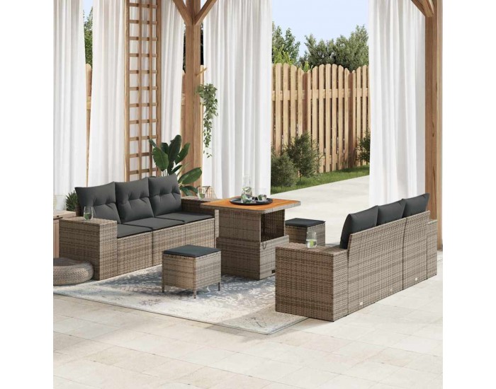 Sonata H Градински Софа Комплект с възглавница 9 pcs Сив 80 x 80 x 71 cm