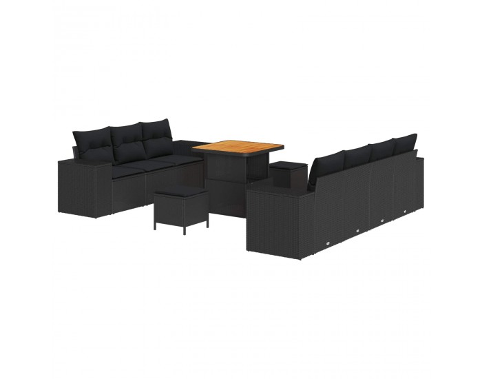 Sonata H Градински Софа Комплект 10 pcs Черно 80 x 80 x 71 cm