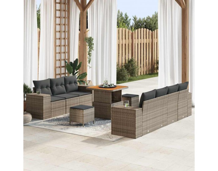 Sonata H Градински Софа Комплект 10 pcs Сив 80 x 80 x 71 cm