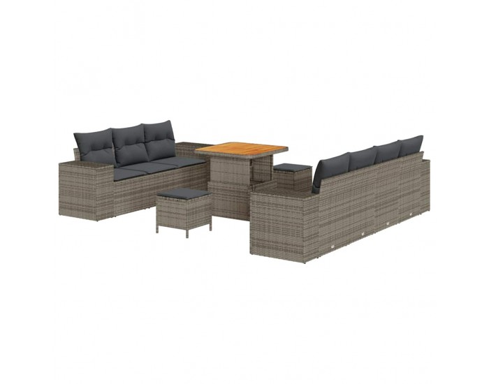 Sonata H Градински Софа Комплект 10 pcs Сив 80 x 80 x 71 cm