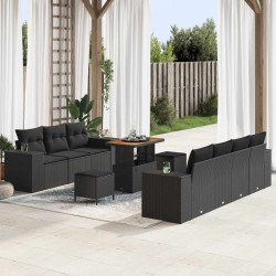 Sonata H Градински Софа Комплект 10 pcs Черно 90 x 55 x 71 cm - Canapele și bănci de grădină