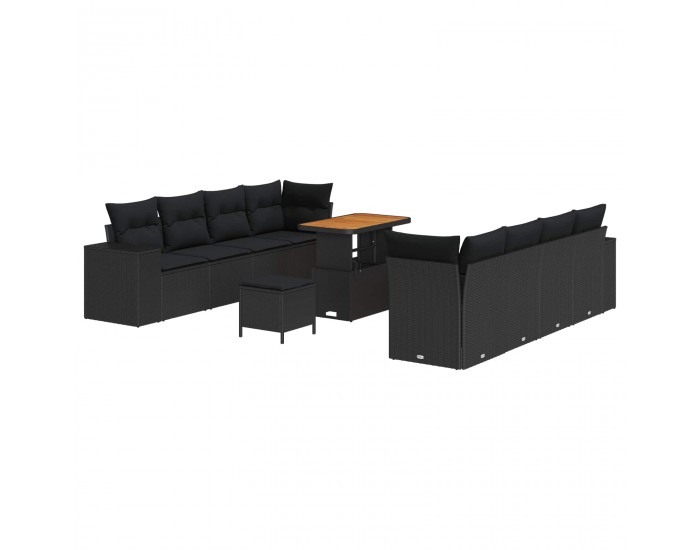 Sonata H Градински Софа Комплект 11 pcs Черно 90 x 55 x 71 cm