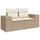 Sonata H Градински Софа Комплект 11 pcs Бежов и кремав 90 x 55 x 71 cm