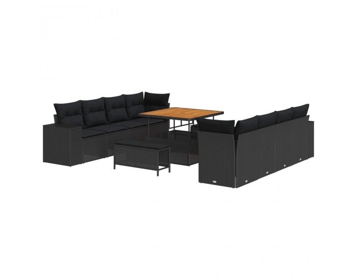 Sonata H Градински Софа Комплект 11 pcs Черно 100 x 100 x 71 cm