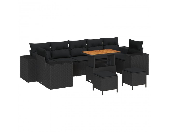 Sonata H Градински Софа Комплект 10 pcs Черно 90 x 55 x 71 cm