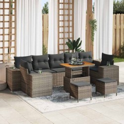 Sonata H Градински Софа Комплект 10 pcs Сив 90 x 55 x 71 cm - Canapele și bănci de grădină