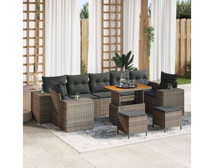 Sonata H Градински Софа Комплект 10 pcs Сив 90 x 55 x 71 cm
