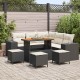 Sonata H Градински Софа Комплект 9 pcs Черен и кремав 110 x 55 x 71 см