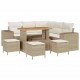 Sonata H Градински Софа Комплект 9 pcs Бежов и кремав 110 x 55 x 71 см