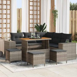 Sonata H Градински Софа Комплект 9 pcs Сив 110 x 55 x 71 см - Canapele și bănci de grădină