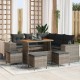 Sonata H Градински Софа Комплект 9 pcs Сив 110 x 55 x 71 см