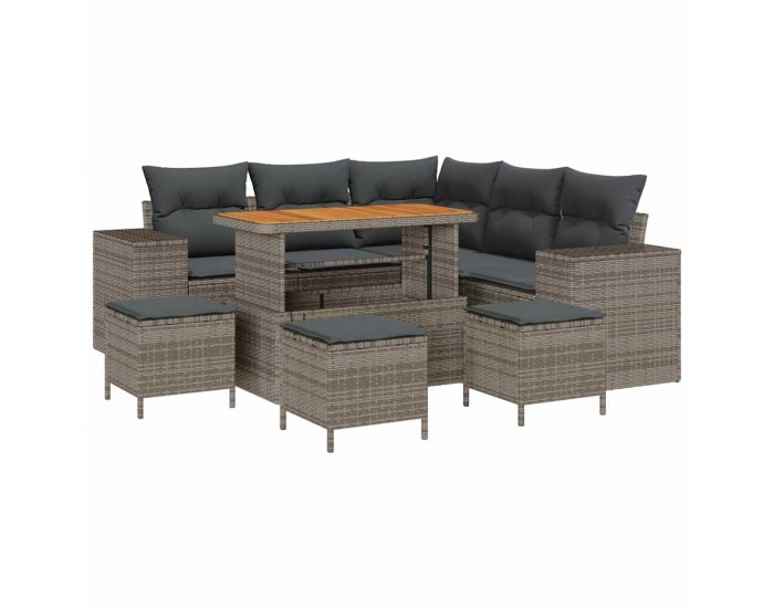 Sonata H Градински Софа Комплект 9 pcs Сив 110 x 55 x 71 см