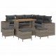 Sonata H Градински Софа Комплект 9 pcs Сив 110 x 55 x 71 см