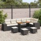 Sonata H Градински Софа Комплект 10 pcs Черен и кремав 110 x 55 x 71 см