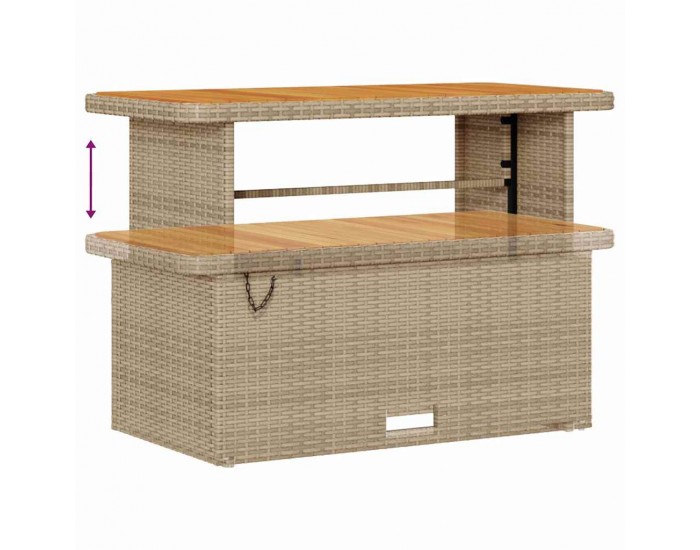 Sonata H Градински Софа Комплект 10 pcs Бежов и кремав 110 x 55 x 71 см