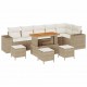 Sonata H Градински Софа Комплект 10 pcs Бежов и кремав 110 x 55 x 71 см