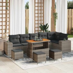 Sonata H Градински Софа Комплект 10 pcs Сив 110 x 55 x 71 см - Canapele și bănci de grădină