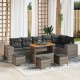 Sonata H Градински Софа Комплект 10 pcs Сив 110 x 55 x 71 см