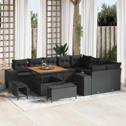 Sonata H Градински Софа Комплект 12 pcs Черно 100 x 100 x 71 cm - Canapele și bănci de grădină