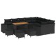 Sonata H Градински Софа Комплект 13 pcs Черно 110 x 55 x 71 см