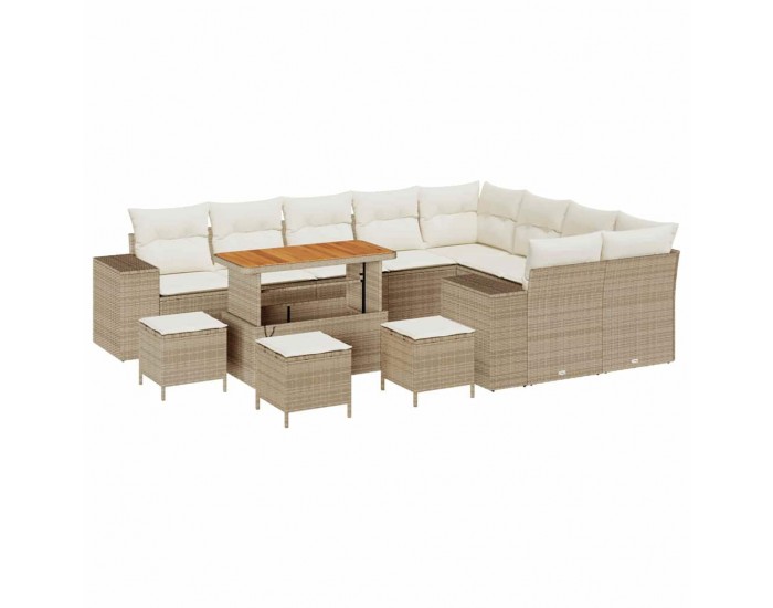 Sonata H Градински Софа Комплект 13 pcs Бежов и кремав 110 x 55 x 71 см