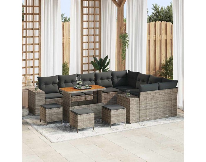 Sonata H Градински Софа Комплект 13 pcs Сив 110 x 55 x 71 см