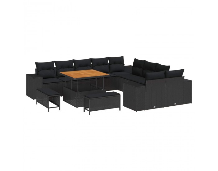 Sonata H Градински Софа Комплект 13 pcs Черно 100 x 100 x 71 cm