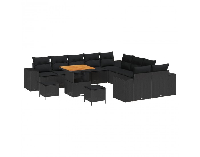 Sonata H Градински Софа Комплект 13 pcs Черно 80 x 80 x 71 cm