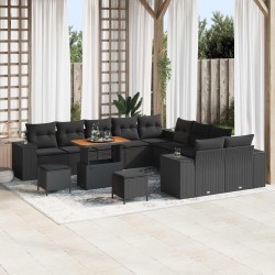 Sonata H Градински Софа Комплект 13 pcs Черно 90 x 55 x 71 cm - Canapele și bănci de grădină