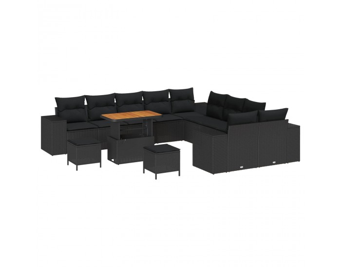 Sonata H Градински Софа Комплект 13 pcs Черно 90 x 55 x 71 cm