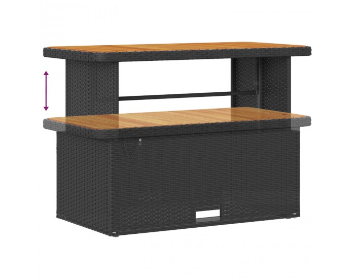 Sonata H Градински Софа Комплект 14 pcs Черно 110 x 55 x 71 см