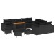 Sonata H Градински Софа Комплект 14 pcs Черно 110 x 55 x 71 см
