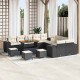 Sonata H Градински Софа Комплект 14 pcs Черен и кремав 110 x 55 x 71 см