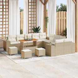 Sonata H Градински Софа Комплект 14 pcs Бежов и кремав 110 x 55 x 71 см - Canapele și bănci de grădină