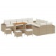 Sonata H Градински Софа Комплект 14 pcs Бежов и кремав 110 x 55 x 71 см