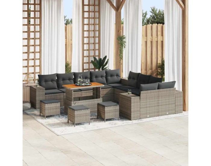 Sonata H Градински Софа Комплект 14 pcs Сив 110 x 55 x 71 см