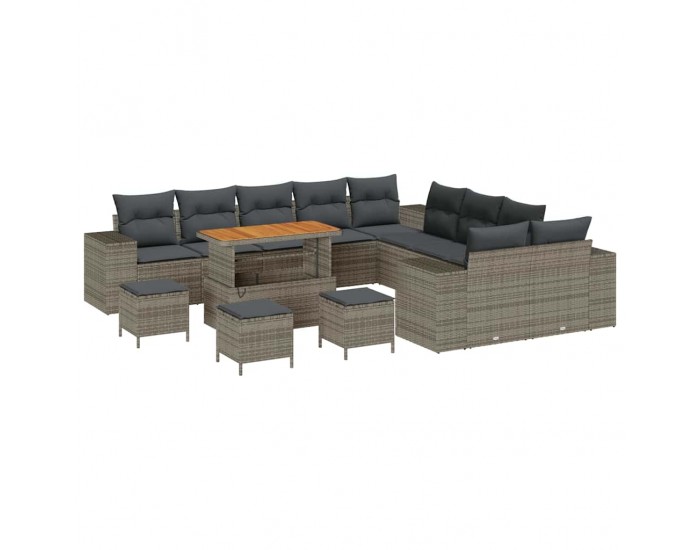 Sonata H Градински Софа Комплект 14 pcs Сив 110 x 55 x 71 см