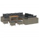 Sonata H Градински Софа Комплект 14 pcs Сив 110 x 55 x 71 см
