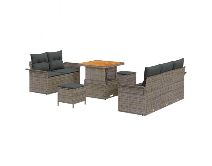 Sonata H Градински Софа Комплект с възглавница 8 pcs Сив 80 x 80 x 71 cm