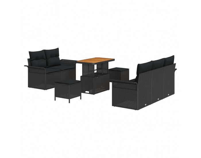 Sonata H Градински Софа Комплект 8 pcs Черно 90 x 55 x 71 cm