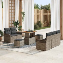 Sonata H Градински Софа Комплект с възглавница 8 pcs Сив 90 x 55 x 71 cm - Canapele și bănci de grădină