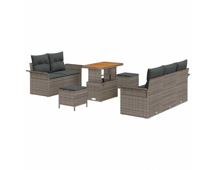 Sonata H Градински Софа Комплект с възглавница 8 pcs Сив 90 x 55 x 71 cm