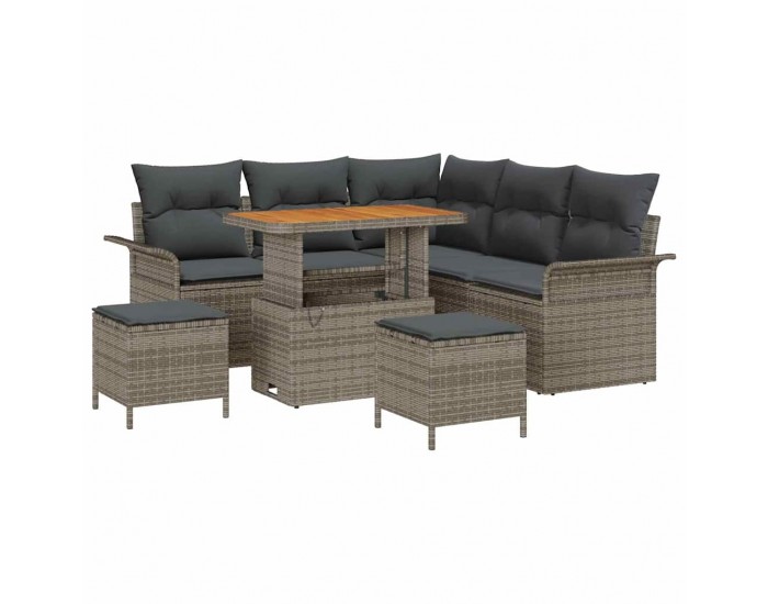 Sonata H Градински Софа Комплект с възглавница 8 pcs Сив 90 x 55 x 71 cm