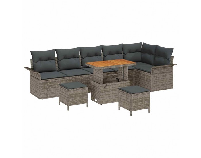 Sonata H Градински Софа Комплект с възглавница 9 pcs Сив 90 x 55 x 71 cm